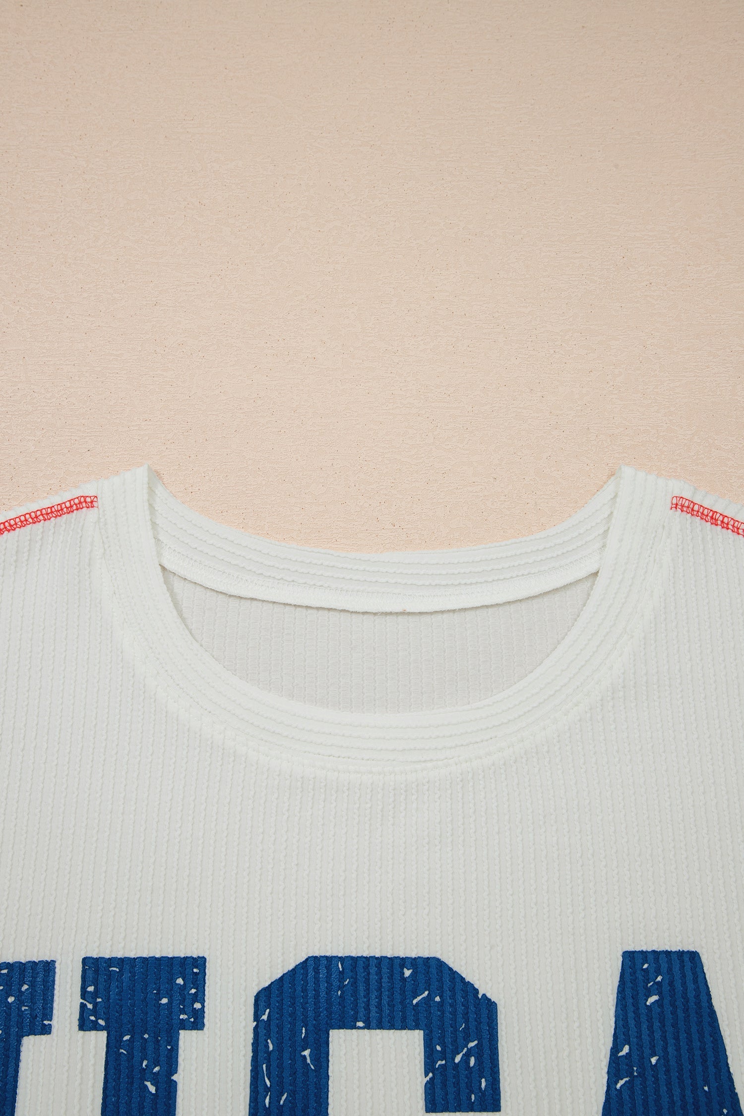 Plus Size USA Corded Knit Graphic T-Shirt