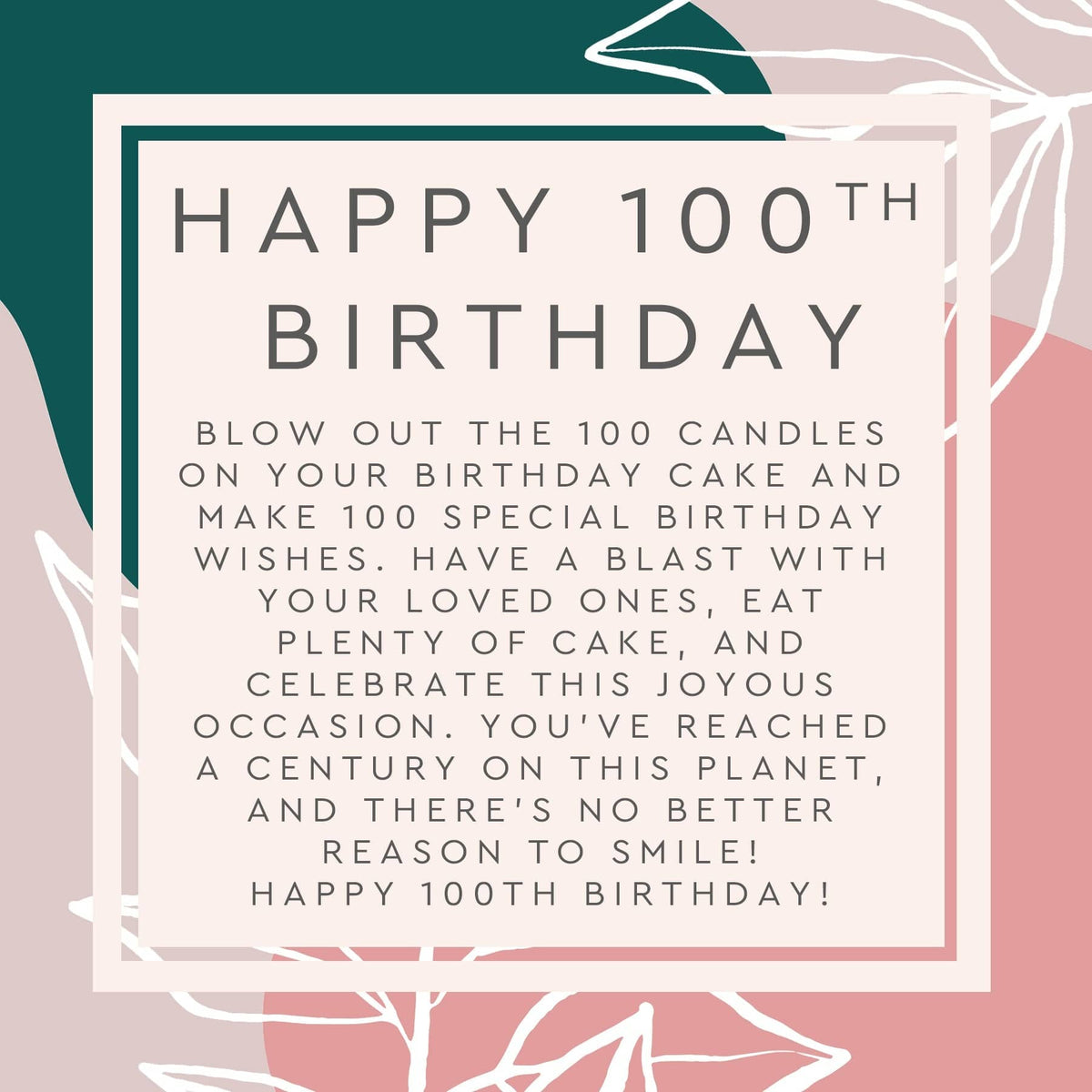 100th Birthday Compass Necklace Spa Gift Box Set