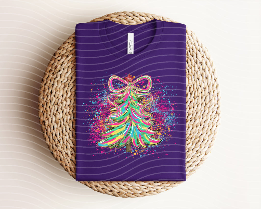 Splatter Christmas Tree Graphic Tee