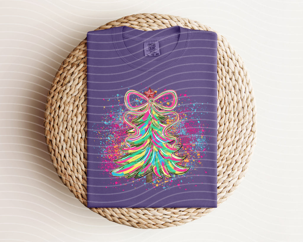 Splatter Christmas Tree Graphic Tee