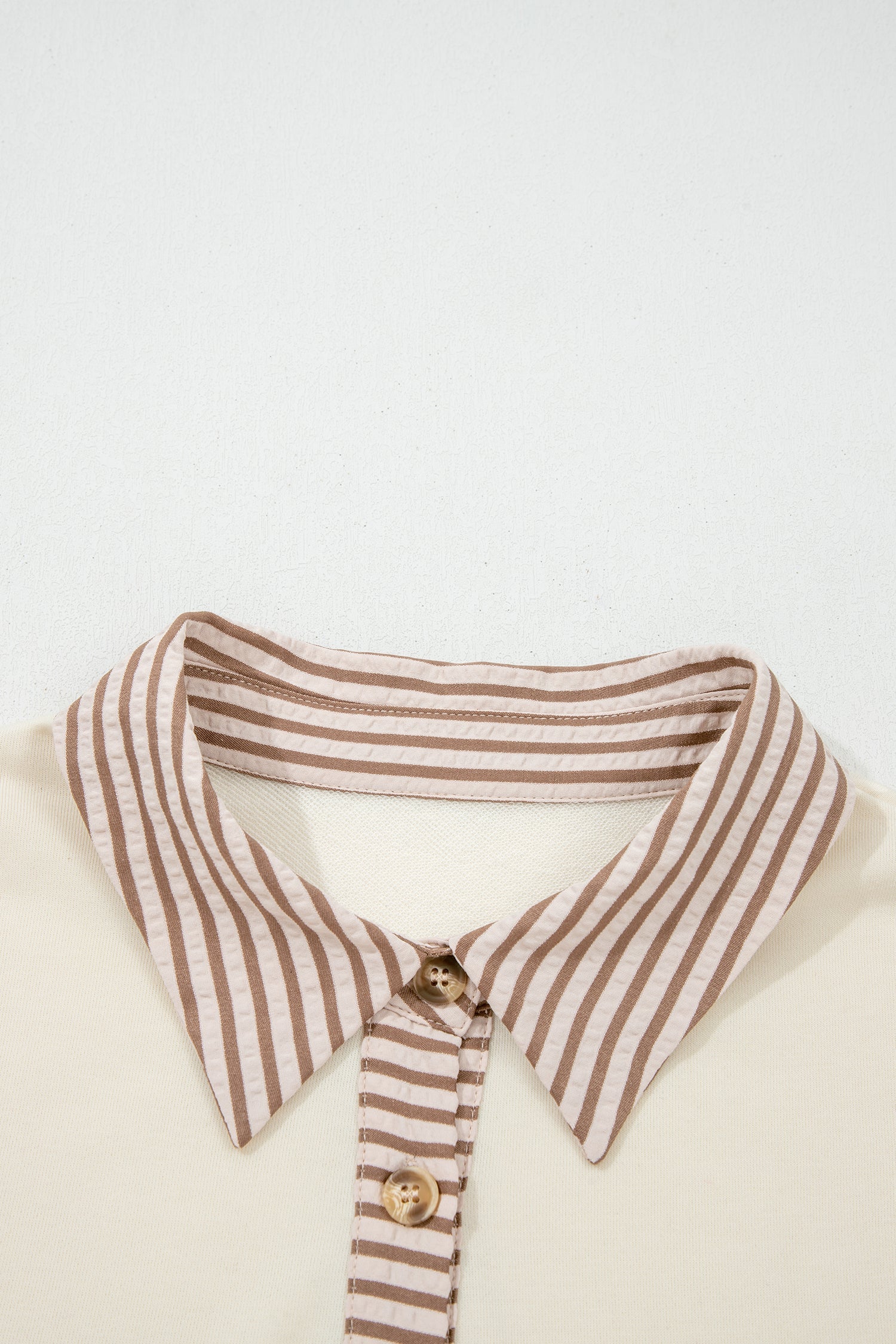 Plus Size Stripe Colorblock Patchwork Half-Button Blouse