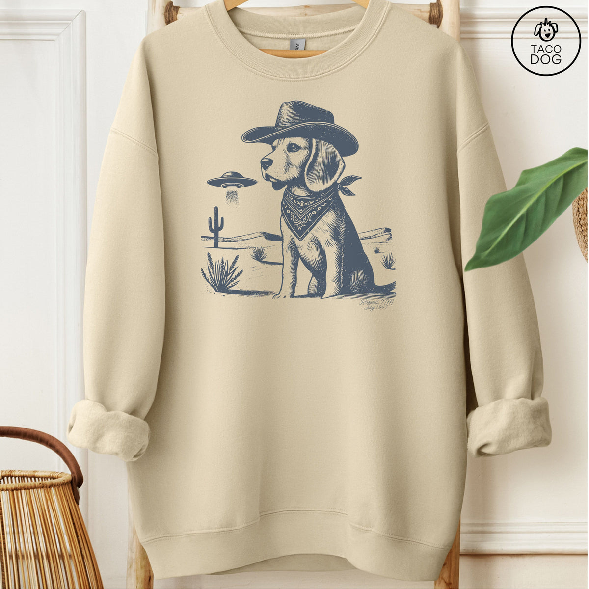 Beagle Ink Cowboy UFO Sweatshirt
