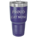 Proud Cat Mom 30 oz Tumbler | Purple
