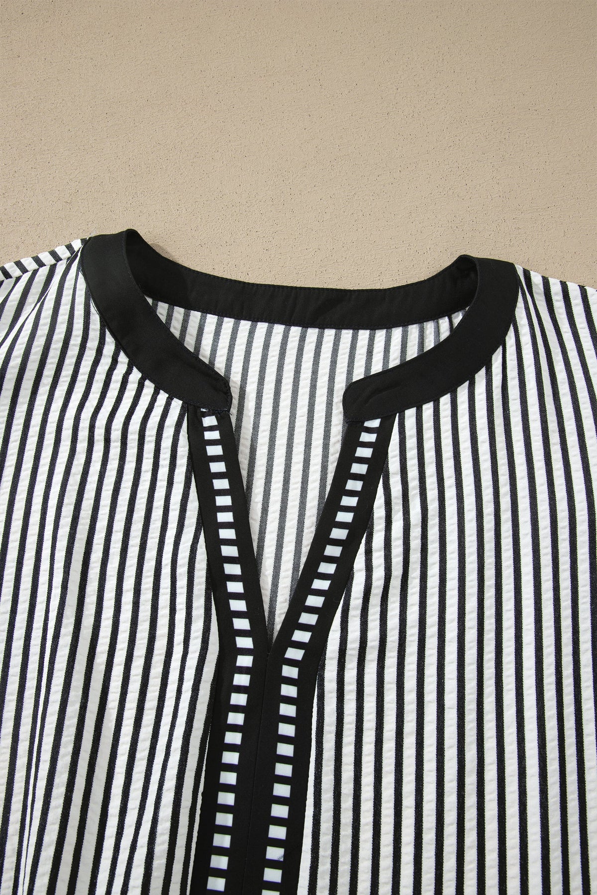 Plus Size Stripe Flutter Sleeve V-Neck Maxi Dress