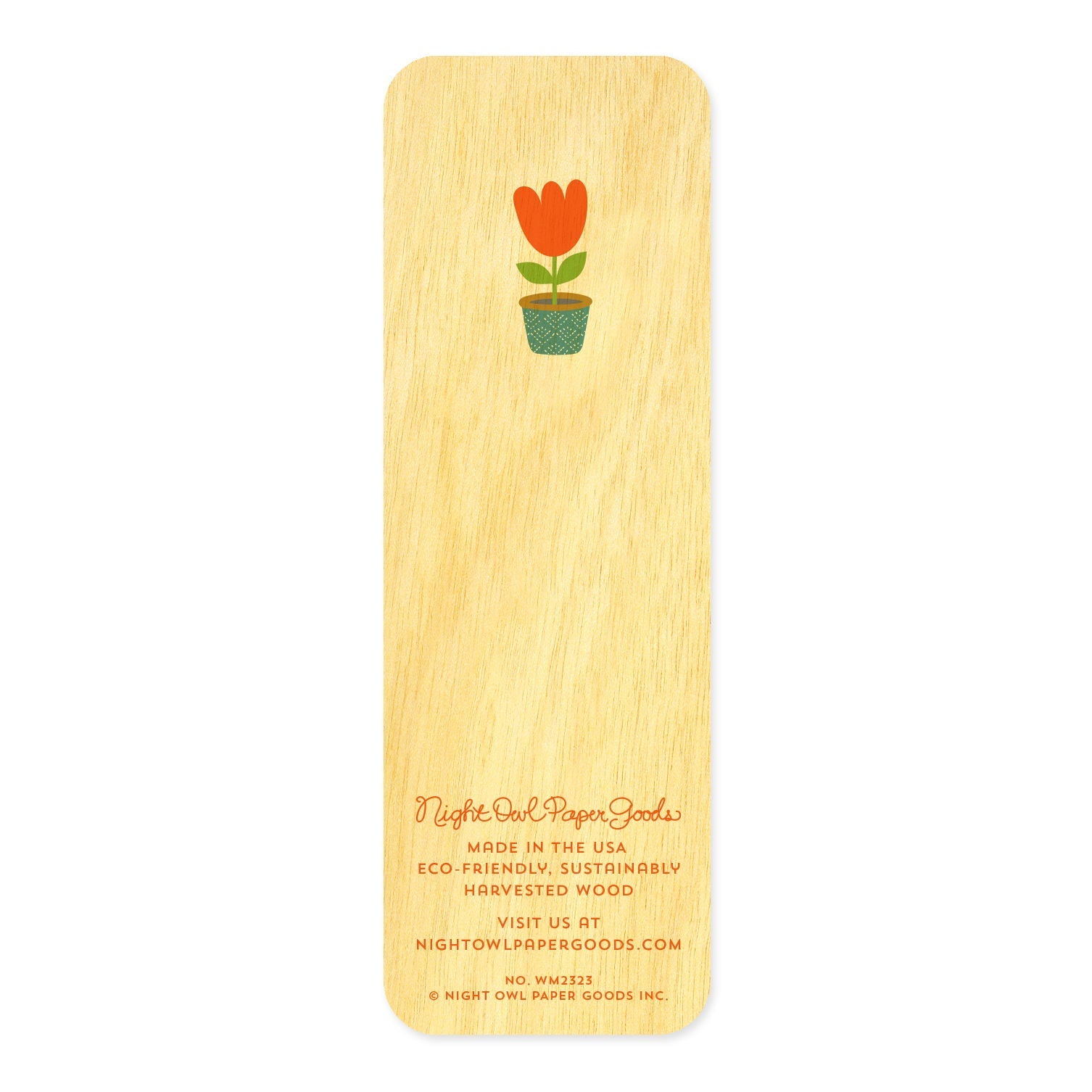 Tulip Mini Wood Bookmark