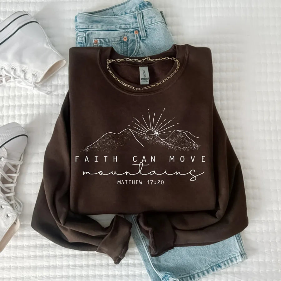 Faith Can Move Mountains (DTF Gildan Sweatshirt)