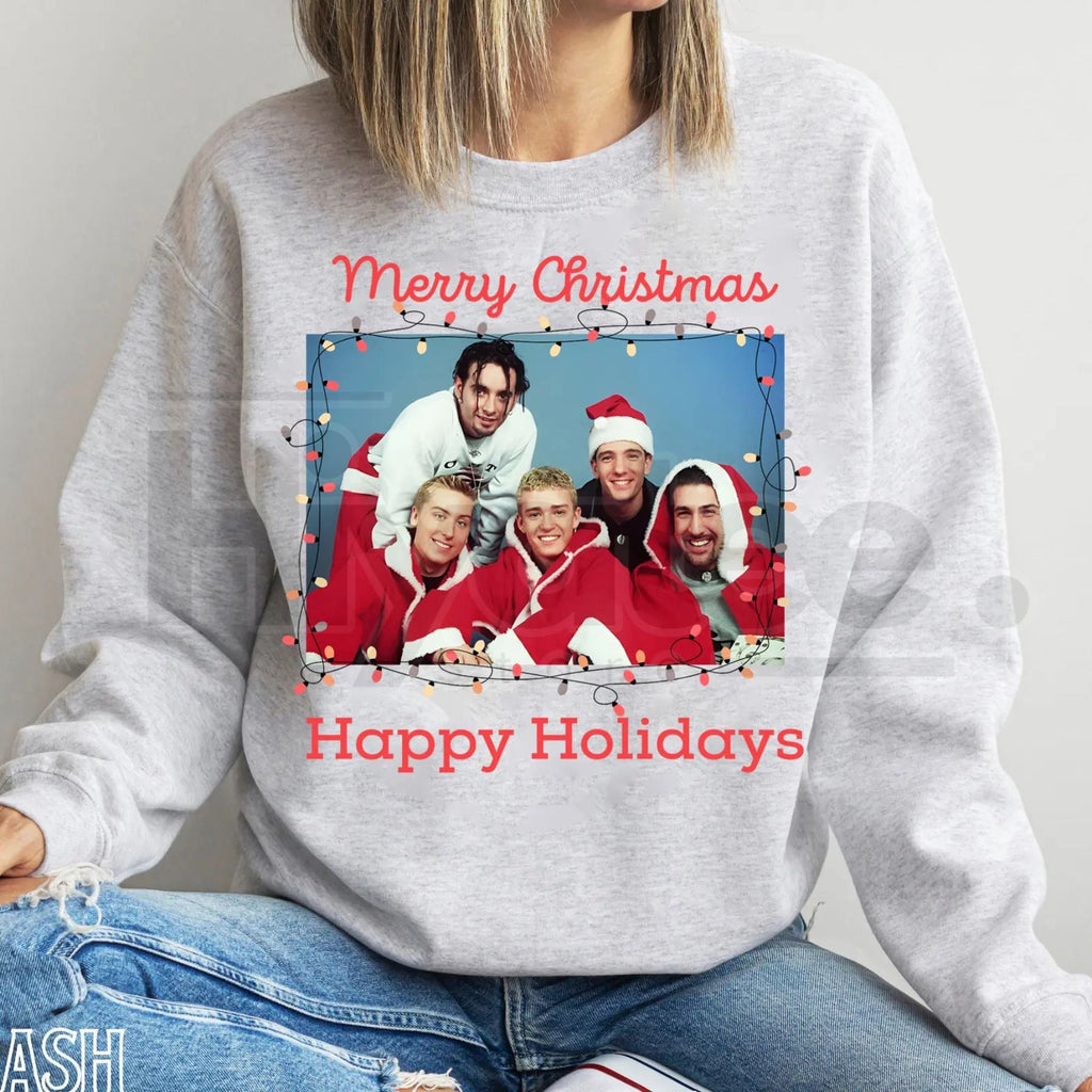 Ugly NSYNC Christmas Sweatshirt: Merry Christmas Happy Holidays Retro Shirt