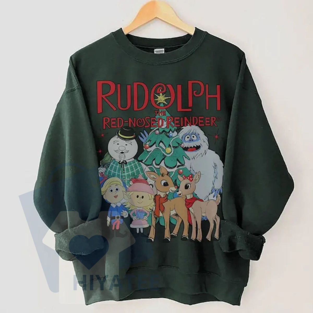 Vintage Rudolph Sweatshirt Christmas Crewneck: Retro Rudolph The Red Nosed Reindeer Shirt, Vintage Christmas Holiday Pullover