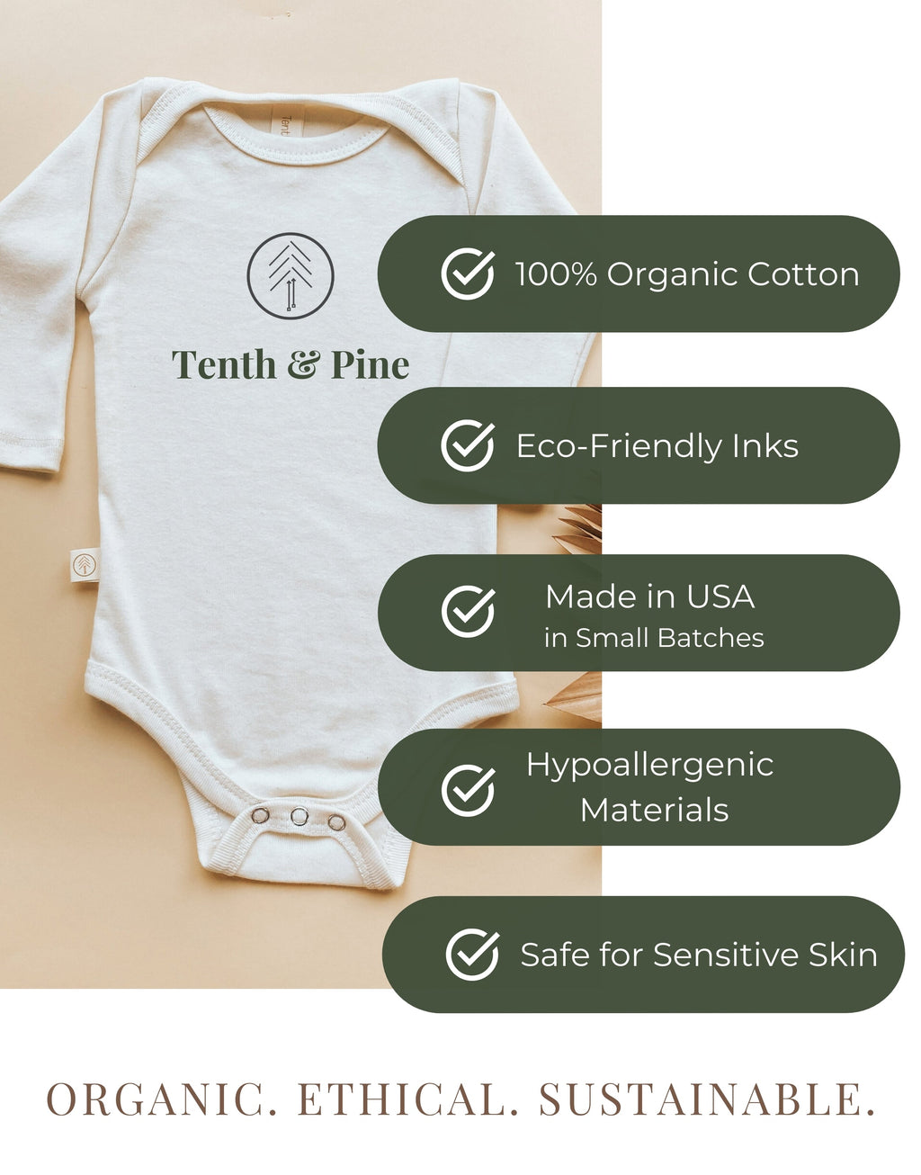 Pumpkin Organic Bodysuit Long Sleeve