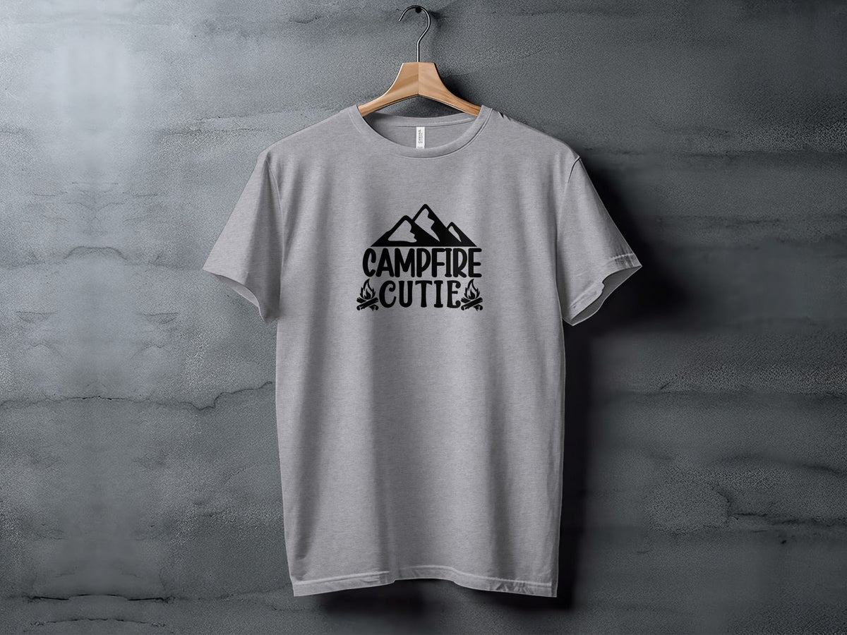 Campfire Cutie With Mountain Silhouette Graphic T-Shirt