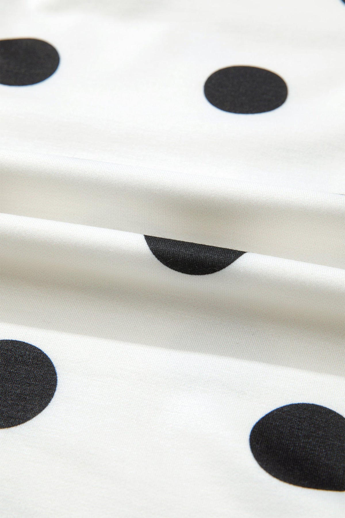 Plus Size Polka Dot Tank & Split Skort Set