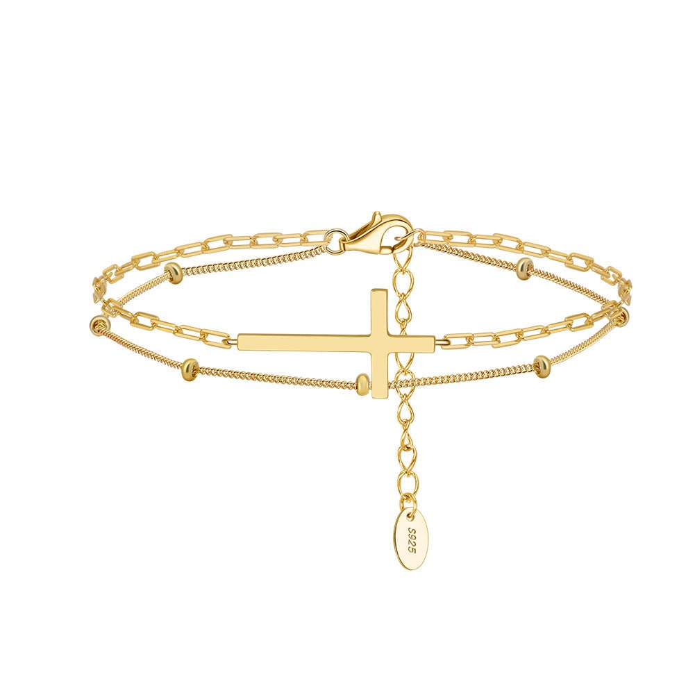 Faith Cross Layered Bracelet