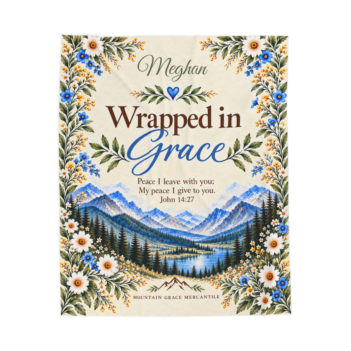 Wrapped in Grace Personalized Prayer Blanket | Christian Scripture Gift