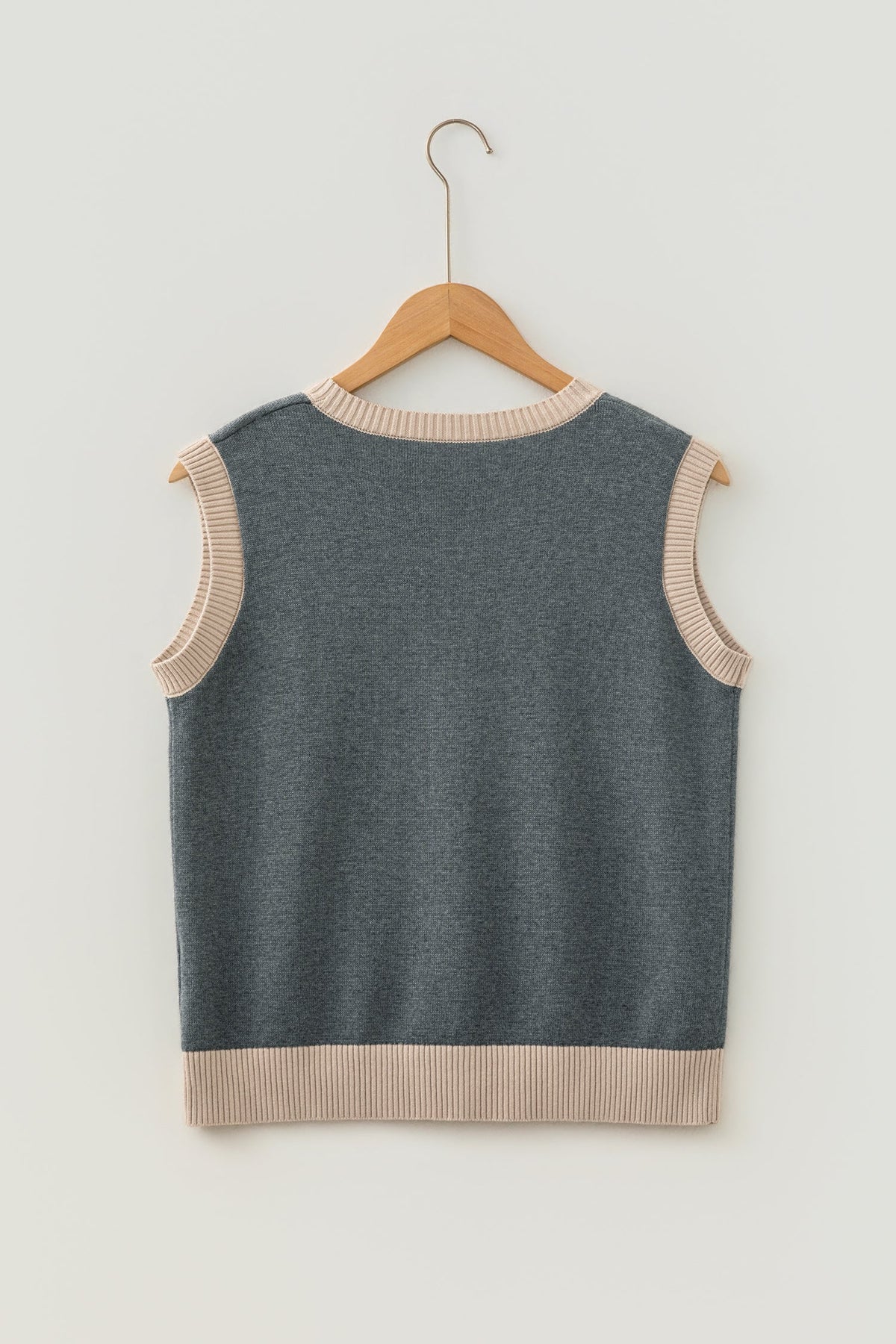 Western Colorblock Sleeveless Knit Vest