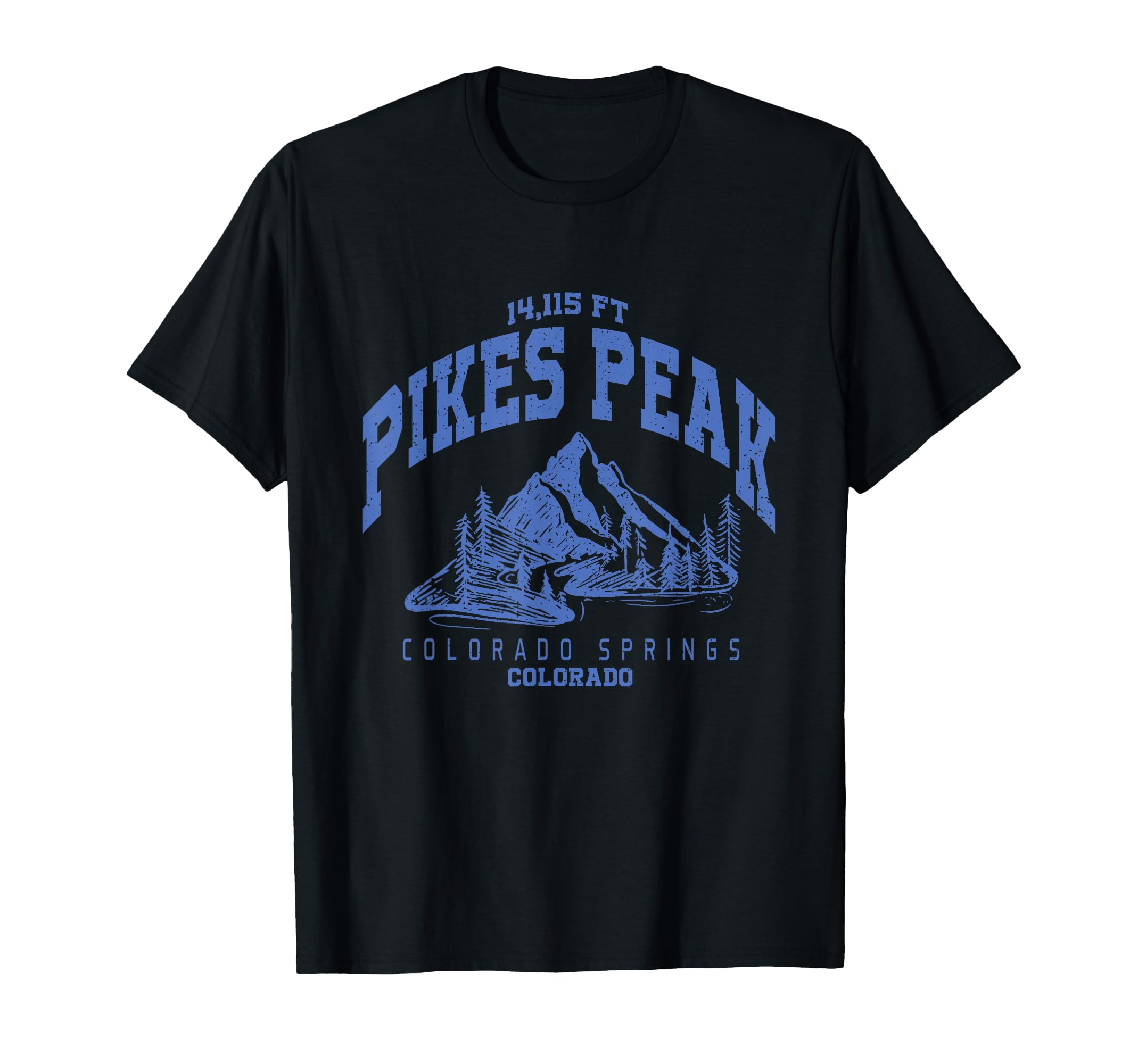 Mountain Hiking Pikes Peak Colorado T-Shirt - Graphic Print Men Women