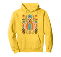 Floral Boho Pumpkin Halloween Fall Teens Hoodie - Streetwear Style Unisex