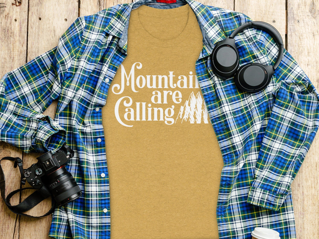 Mountains Are Calling And I Must Go Graphic Design T-Shirt
