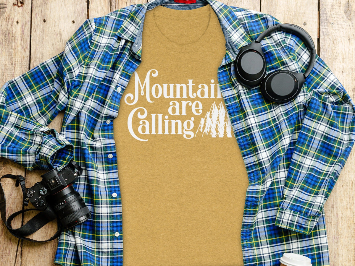 Mountains Are Calling And I Must Go Graphic Design T-Shirt