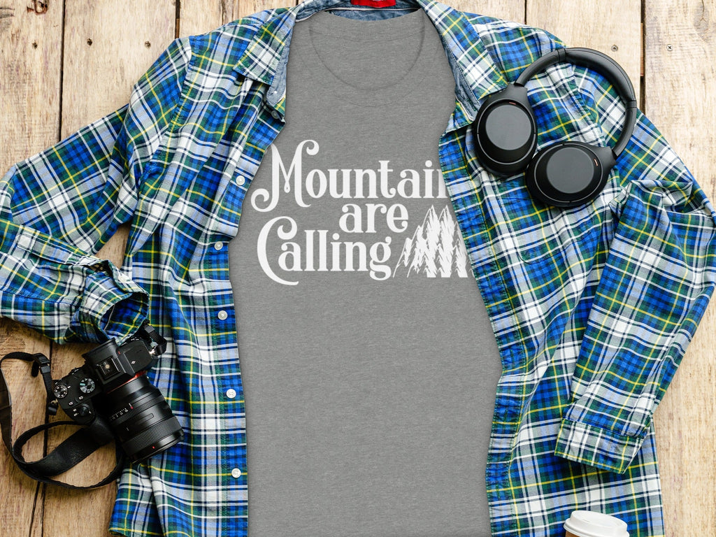 Mountains Are Calling And I Must Go Graphic Design T-Shirt