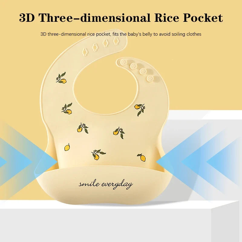 Baby Bibs, Baby Feeding Washable Waterproof Baby Bibs with Snaps.
