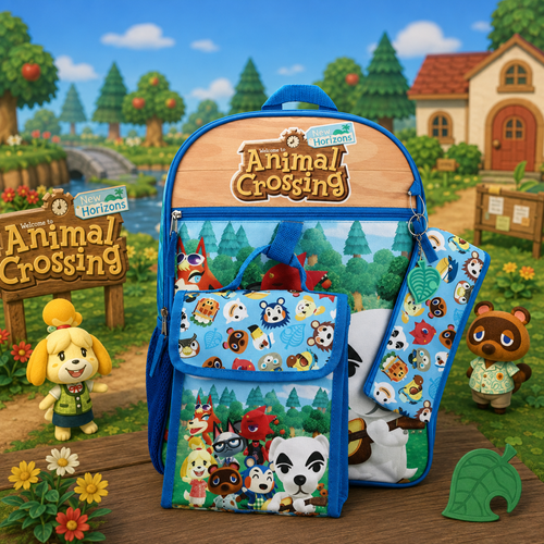 Animal Crossing 5-Piece Backpack Set