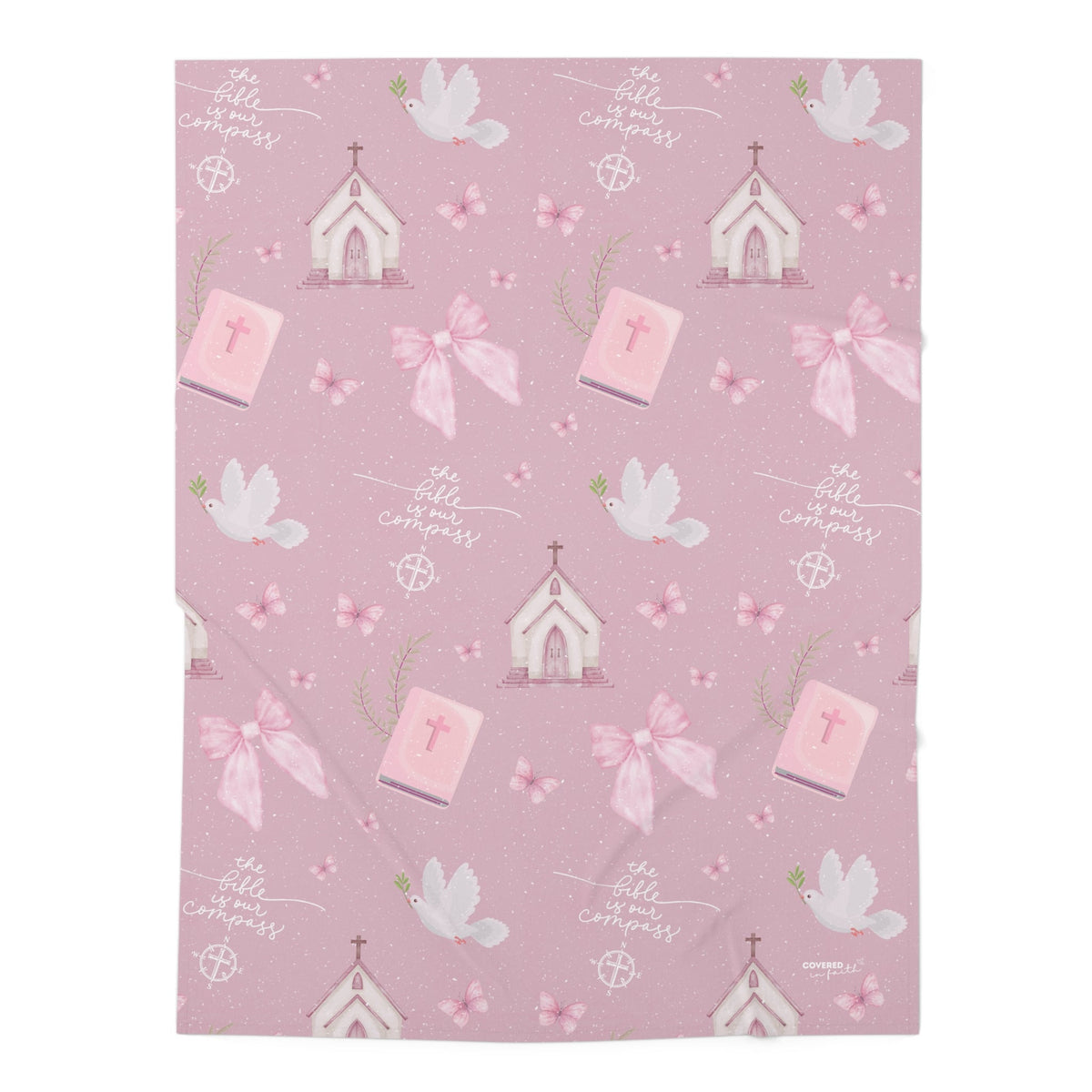 Bible Is Our Compass Swaddle Blanket