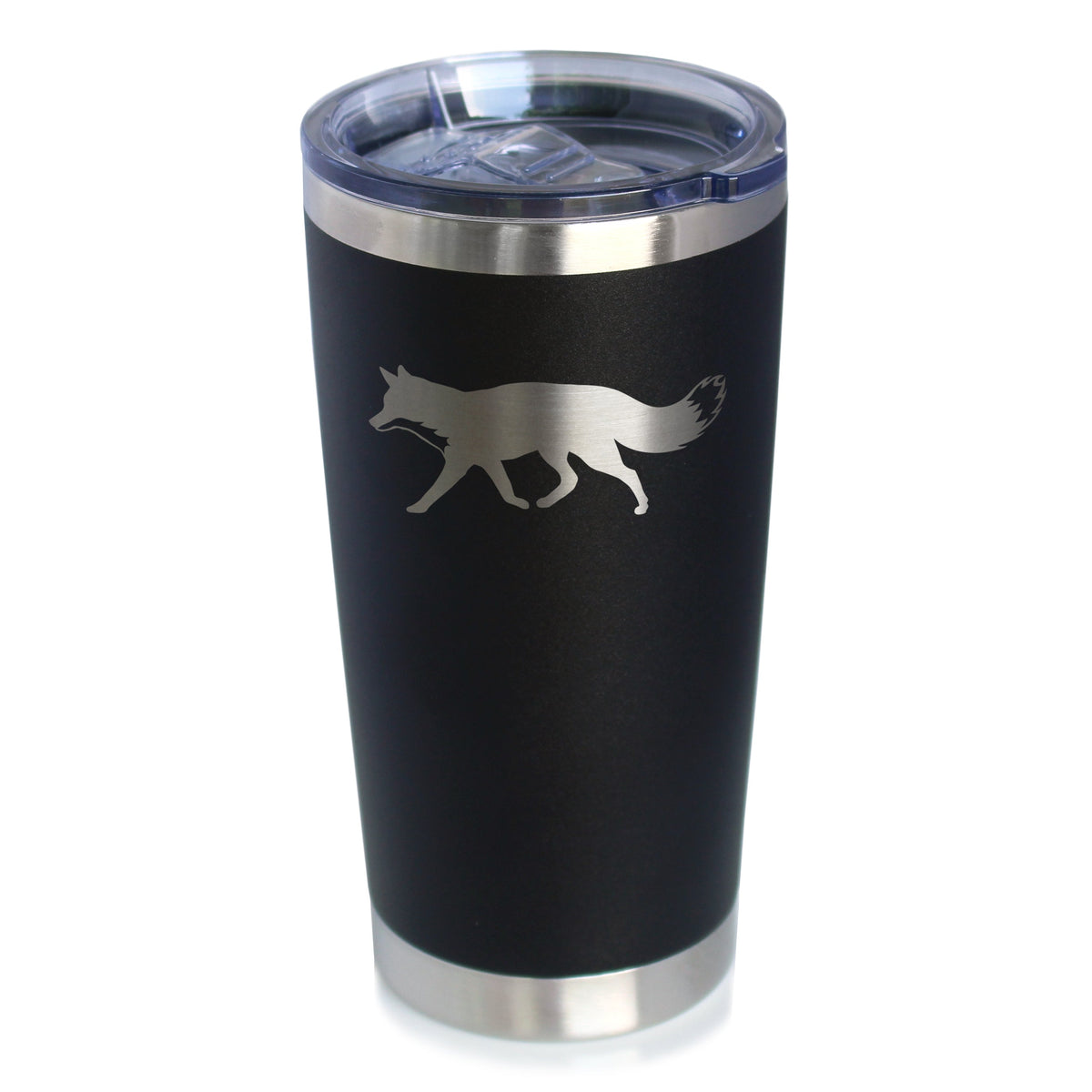 Fox Silhouette - Cabin Themed Gifts or Rustic Decor for Women and Men - 20 oz Coffee Tumbler