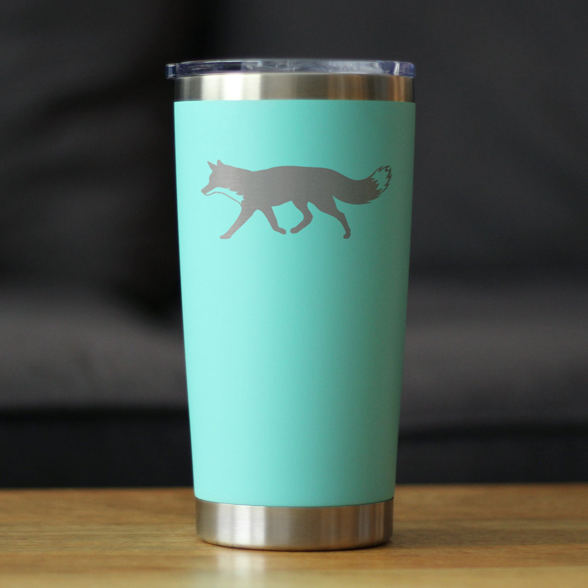 Fox Silhouette - Cabin Themed Gifts or Rustic Decor for Women and Men - 20 oz Coffee Tumbler