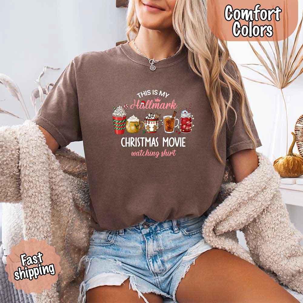 Christmas Movie Comfort Colors Shirt Hallmark Watching Tee