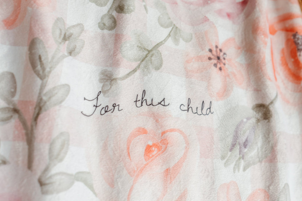 For This Child I Have Prayed Minky Blanket