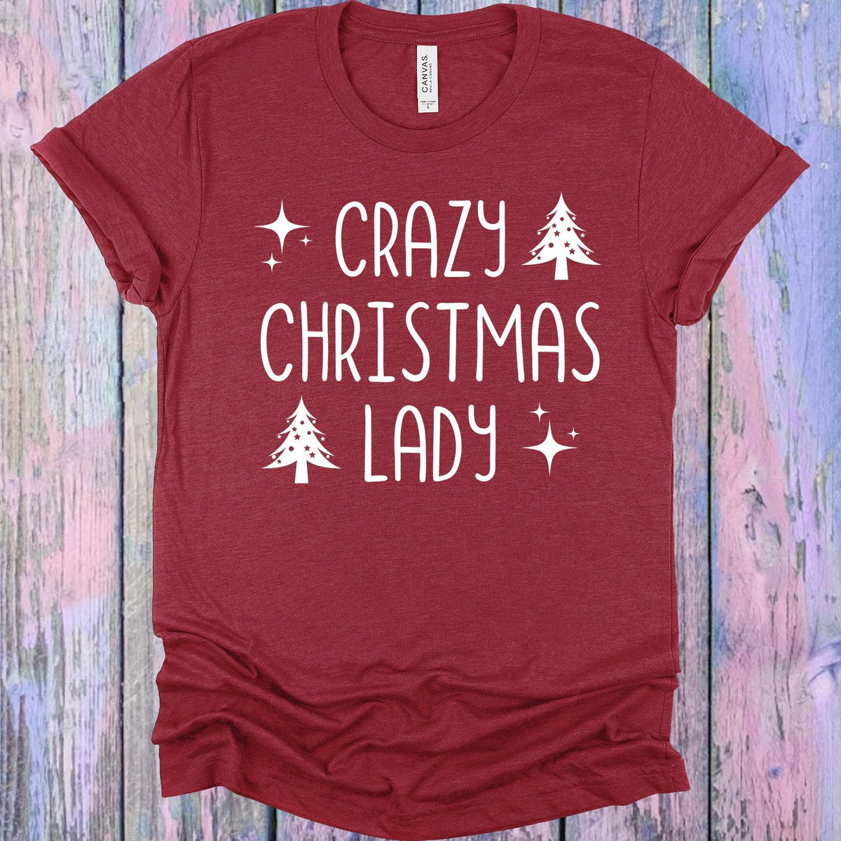 Crazy Christmas Lady Graphic Tee