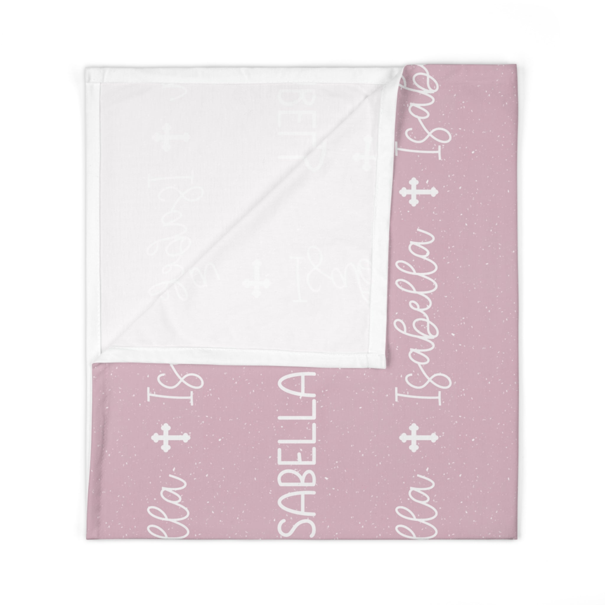Personalized Pink Baby Name Swaddle Blanket
