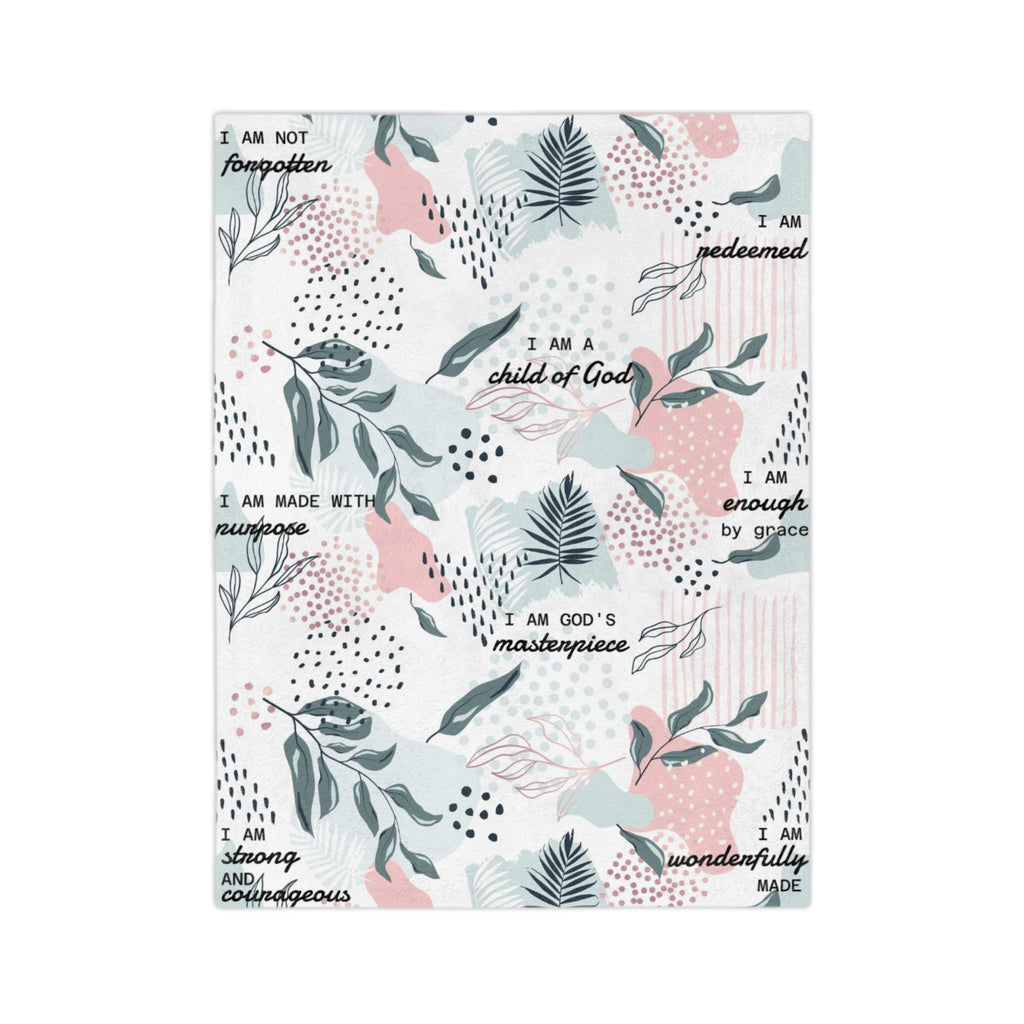 I Am Bible Verse Plush Blanket