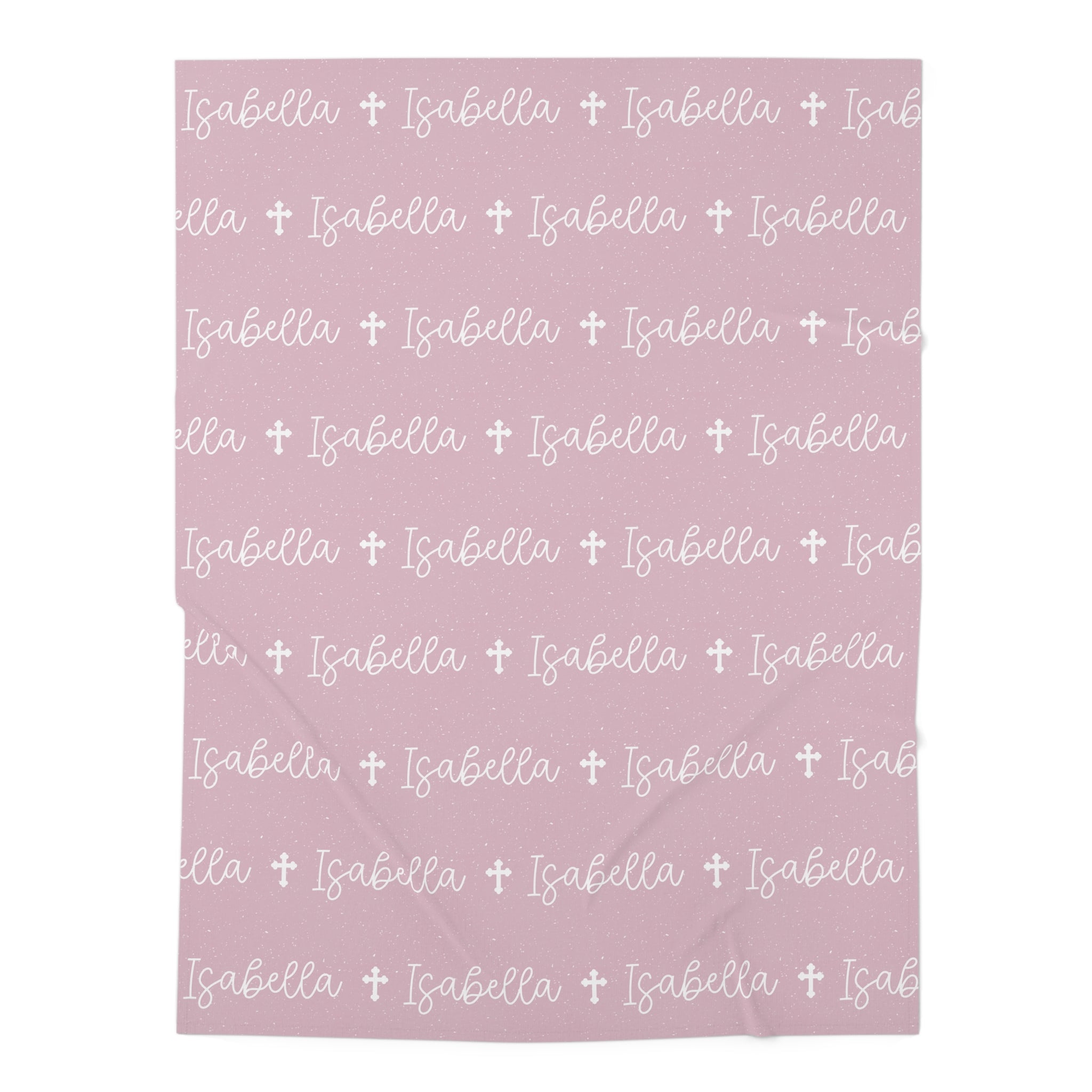 Personalized Pink Baby Name Swaddle Blanket