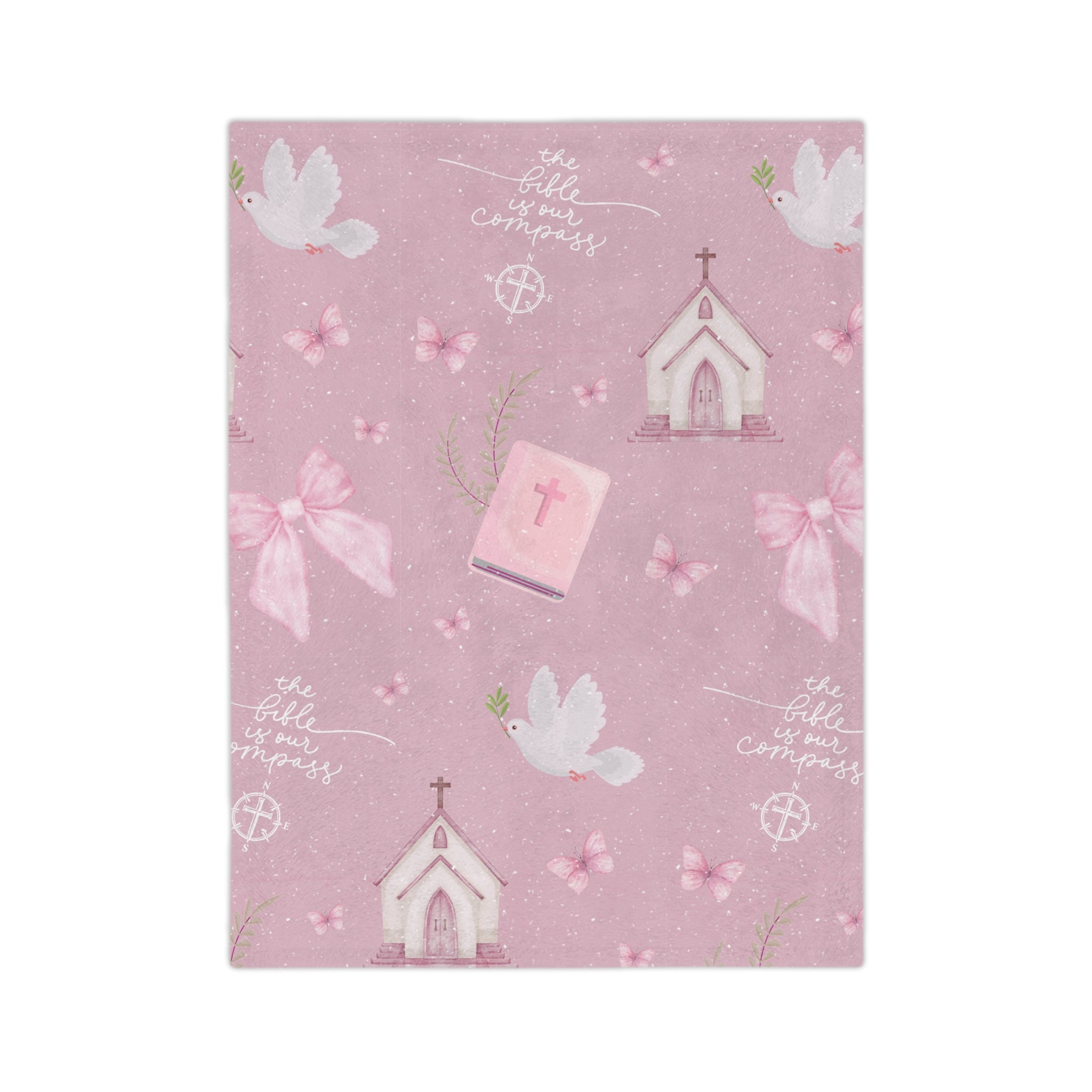 Bible is Our Compass Minky Blanket