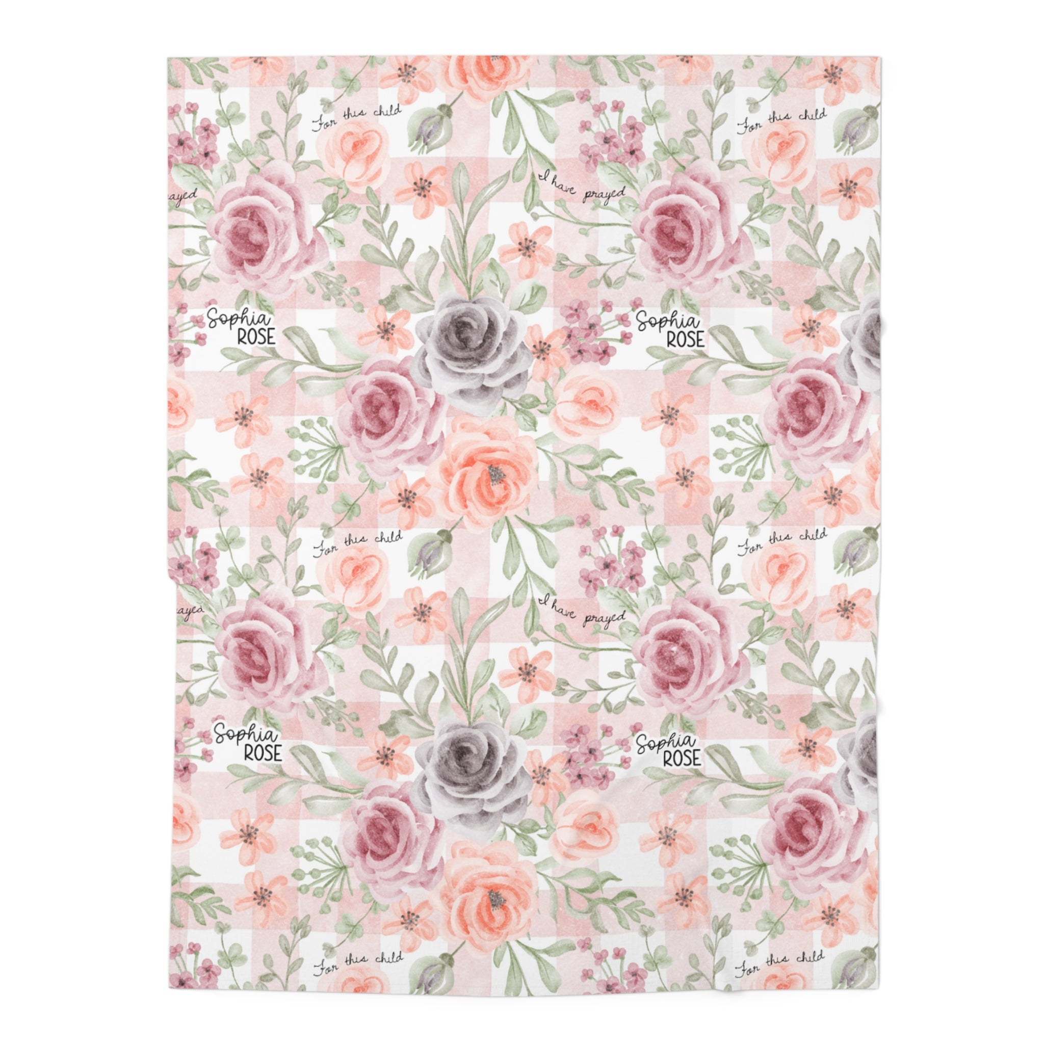 Personalized For This Child I Have Prayed Baby Swaddle Blanket
