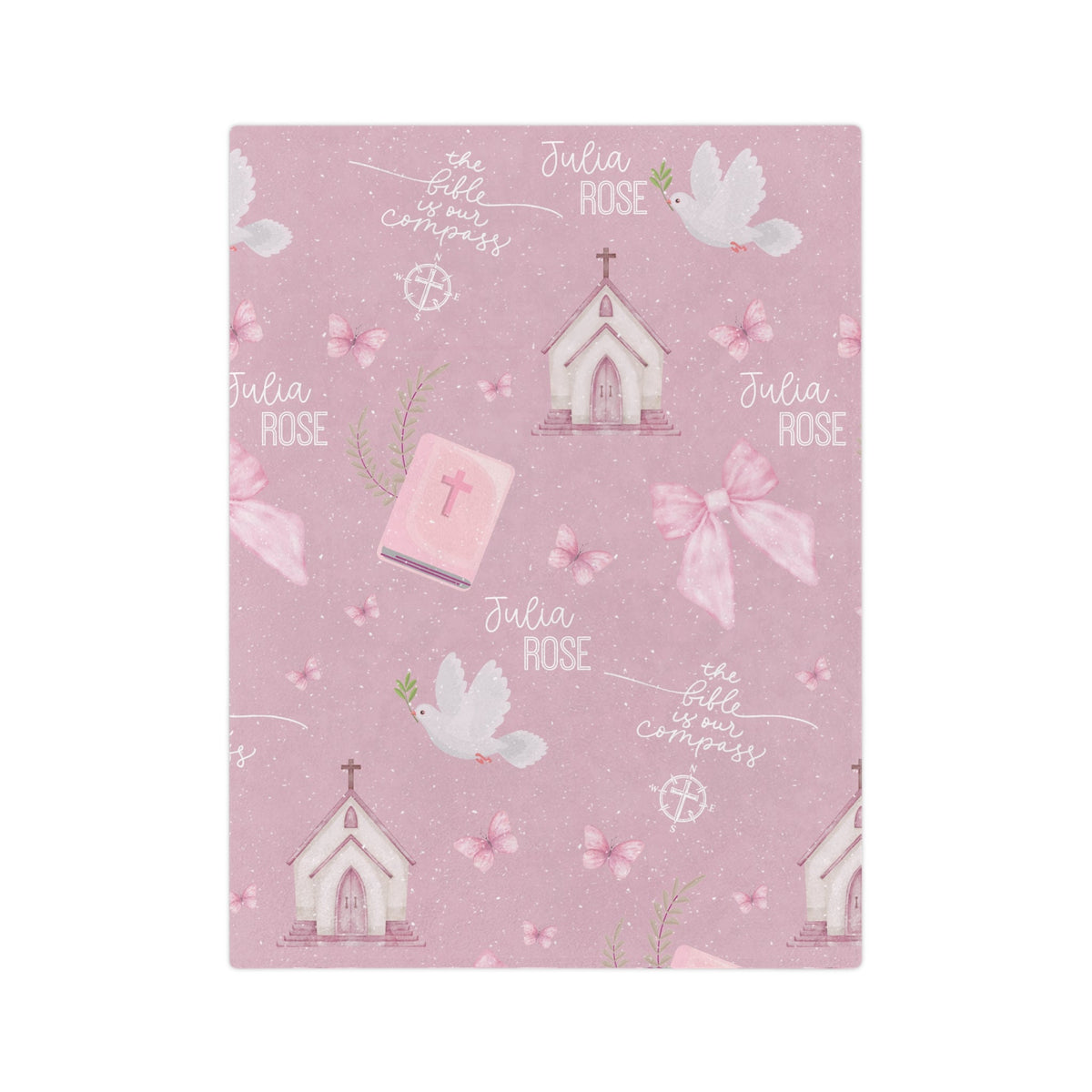 Personalized Bible is Our Compass Minky Blanket