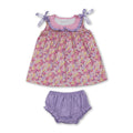 Sleeveless floral tunic bummies baby girls summer clothes