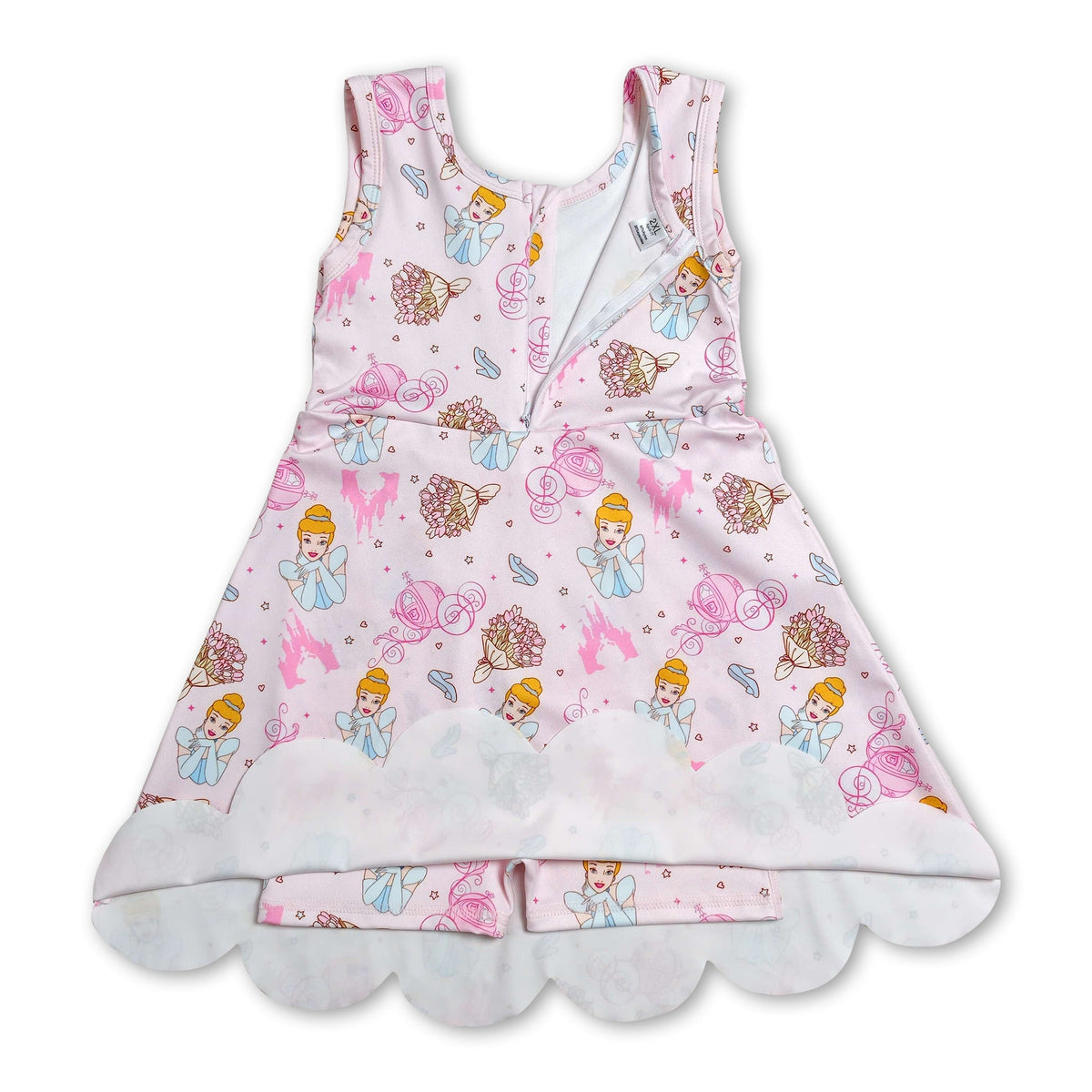Sleeveless princess castle girls summer athletic dress