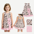 Sleeveless camo bow duck scallop kids girls athletic dress