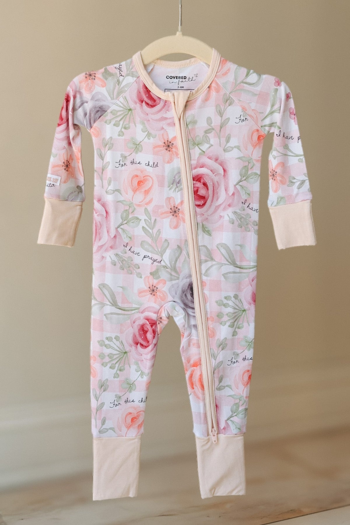 For This Child I Have Prayed Bamboo Footed Onesie Pajama