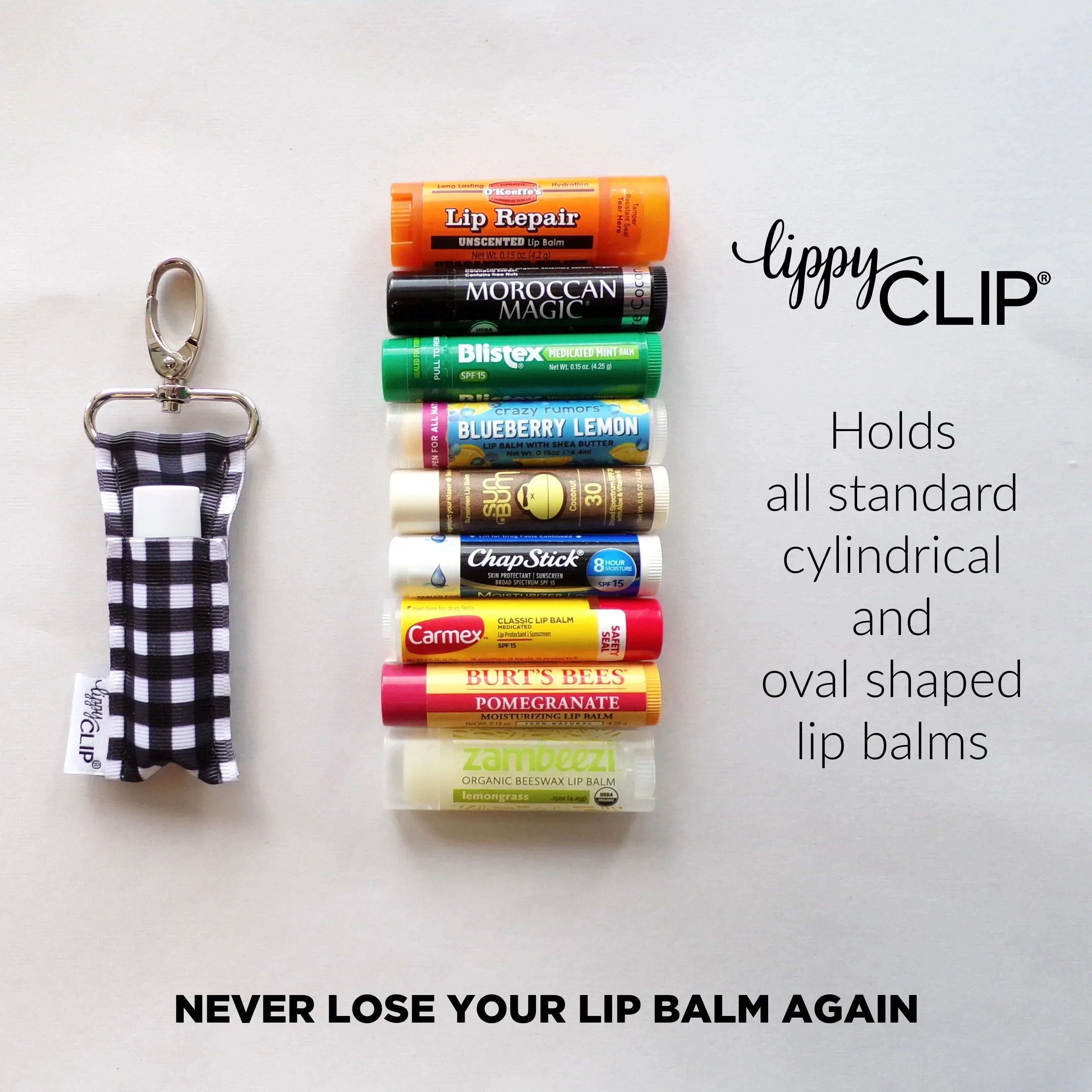 Rainbow Hearts on Pink LippyClip®