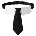 Dog collar tie black stripe