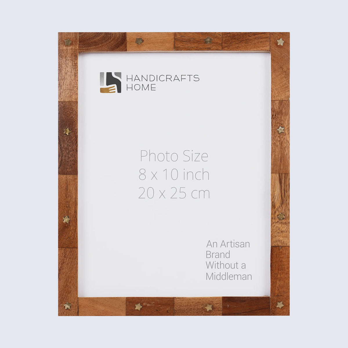 Picture Frame Star Wood Collection Brass & Wood Brown - 3 Sizes