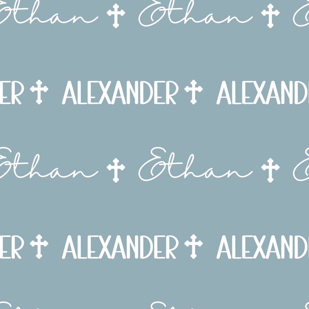 Personalized Blue Baby Name Swaddle Blanket