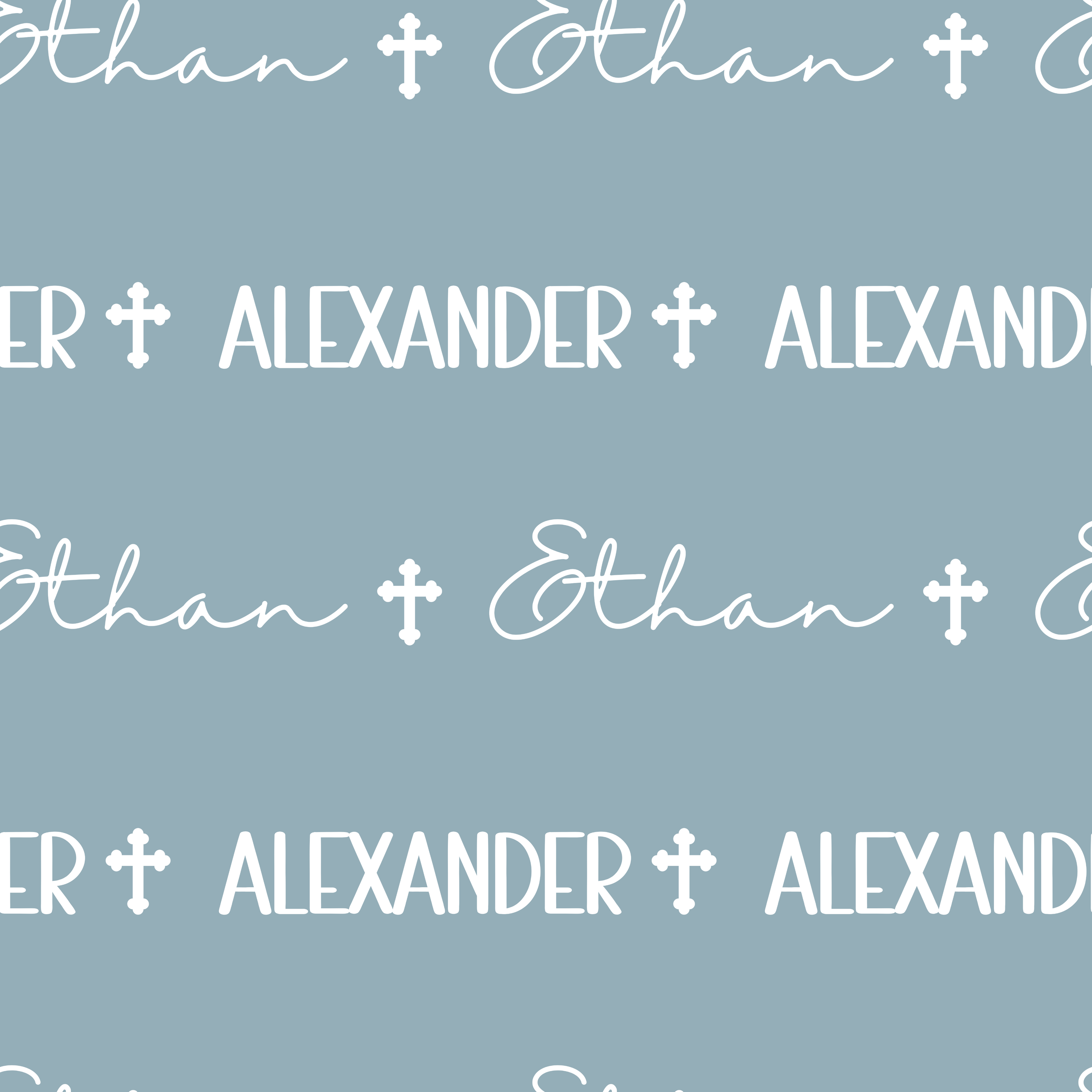 Personalized Blue Baby Name Swaddle Blanket