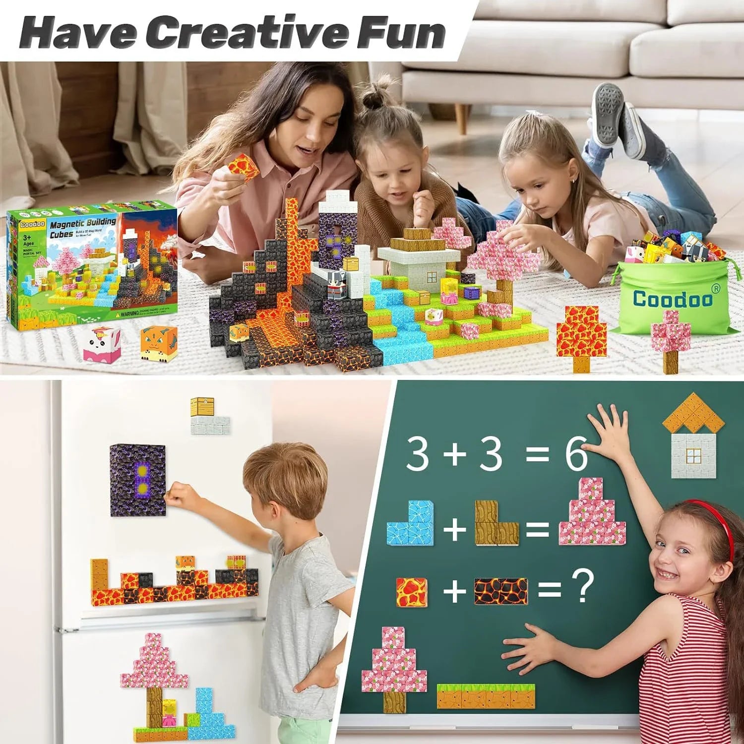 Sensory Montessori Magnetic Stacking Cubes