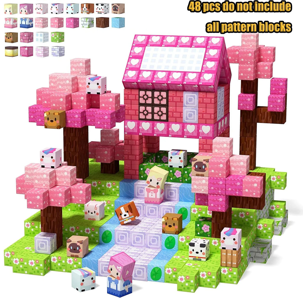 Magnetic Building Blocks Mine World Castle & Villa STEM Construction Set