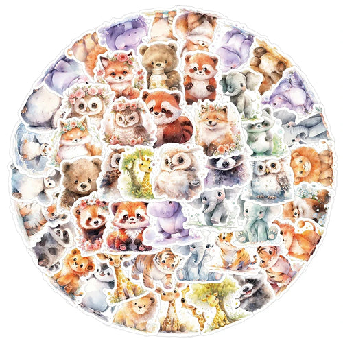 10/30/50pcs Kawaii Cartoon Animal Graffiti Stickers Cute Decals Kids Toys Phone Case Laptop Phone Suitcase Stationery Sticker
