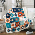 Southwestern Ethnic Throw Blanket for Couch Queen 90"X90"